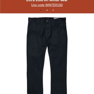 Volcom Black Chinos Relaxed Fit